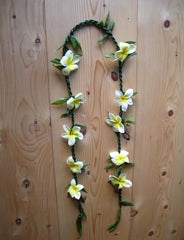 Ti leaf with plumeria